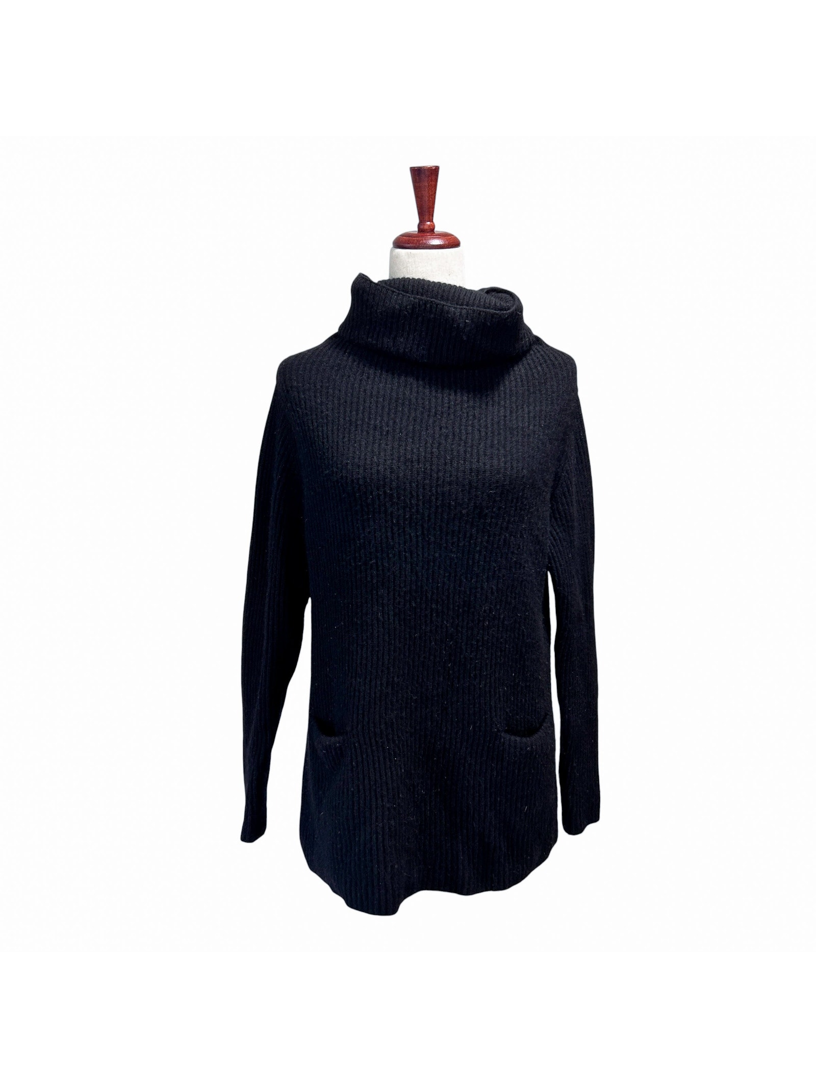 Vince. Women's Small Sweater 100% Cashmere Ribbed Black Turtleneck Minimalist